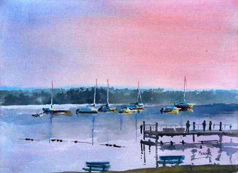 PINK SUNRISE ON SISTER BAY